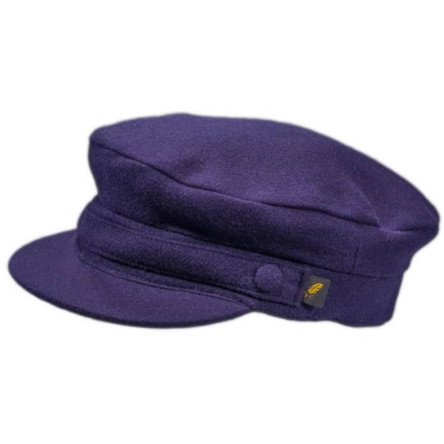 Melton Skipper Cap - Navy Blue Milled Wool - Fishing & Outdoors - Image 2