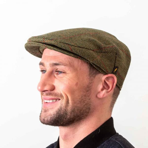 English Racing Tweed Flat Cap - Derby - English  Tweeds