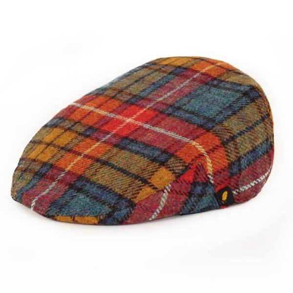 Tartan Plaid Flat Cap - Antique Buchanan Brushed Wool - Aran Style - Hats | Caps | Clothing - Image 1