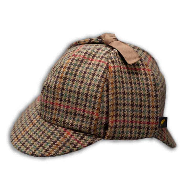 Sherlock Holmes Deerstalker Hat – Brown Houndstooth Tweed - Hats | Caps | Clothing - Image 2