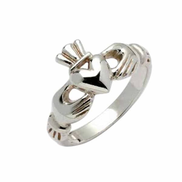 Irish Silver Claddagh Ring - Erne - Sterling SIlver - Communion Gifts