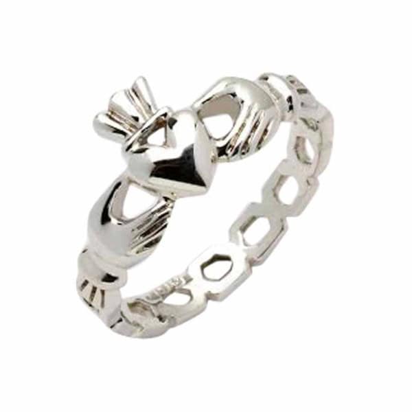 Irish Silver Claddagh Ring - Mask - Sterling Silver - Communion Gifts