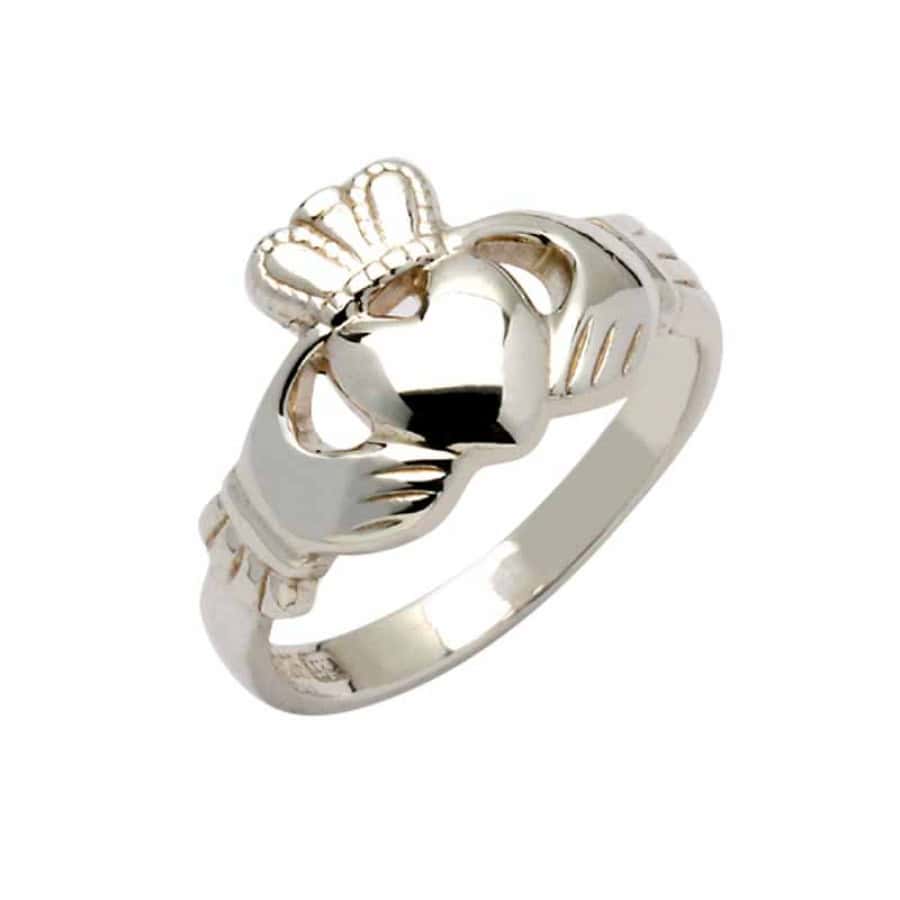 Irish Silver Claddagh Ring - Shannon - Fado Jewelry - Communion Gifts