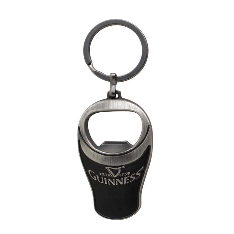 Guinness Bottle Top Keychain with Bottle Opener - Irish Bar/Guinness
