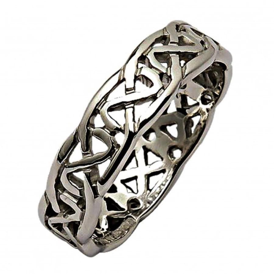Irish Silver Celtic Knot Ring - Narrow Band - Graduation Gifts