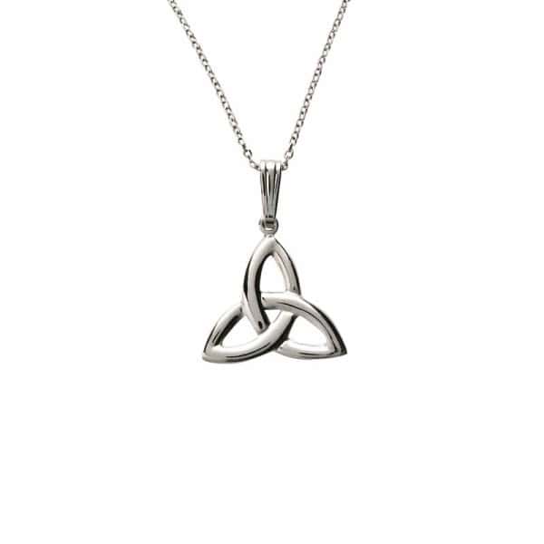 Irish Silver Trinity Knot Pendant - Small Size - Baby & Christening Gifts