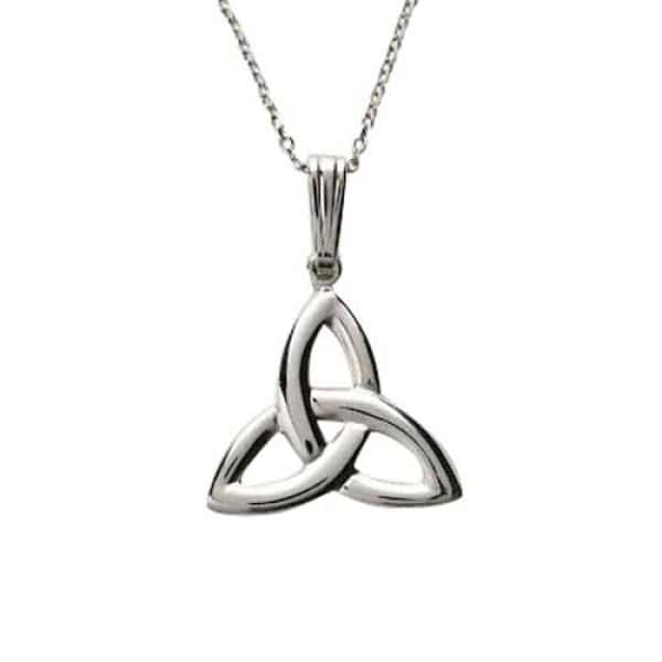 Silver Trinity Knot Pendant - Large Size - Sterling Silver - Communion Gifts