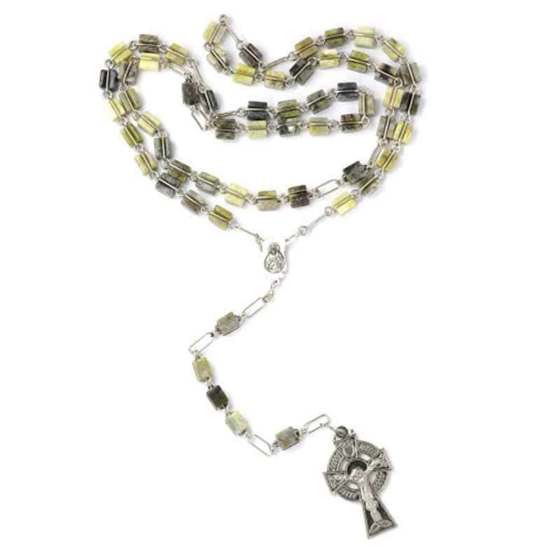 Connemara Marble Rosary Beads with Celtic Cross - Accessories