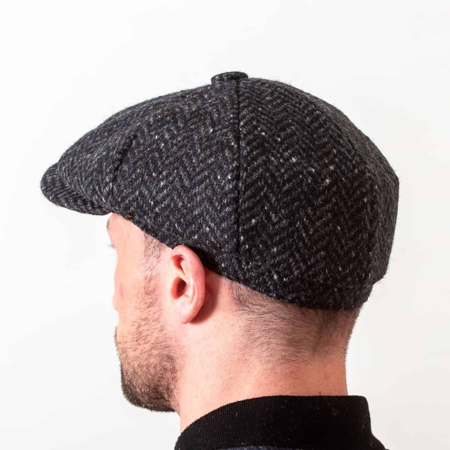 Donegal Tweed Newsboy Cap - Dark Charcoal Scholar - Donegal Tweed - Image 5