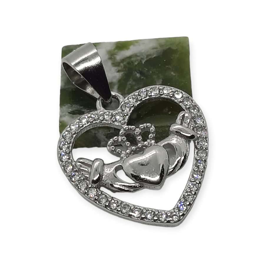 Silver Claddagh Heart Shaped Pendant - Communion Gifts - Image 2