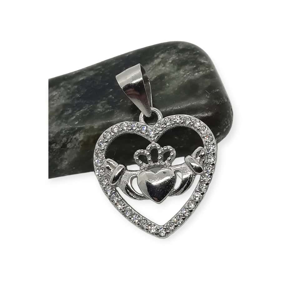 Silver Claddagh Heart Shaped Pendant - Communion Gifts - Image 3