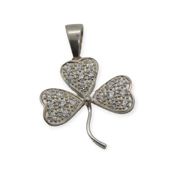 Shamrock Pendant Necklace made from Sterling Silver - Baby & Christening Gifts