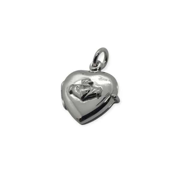 Irish Claddagh Locket Necklace - Sterling Silver - Baby & Christening Gifts