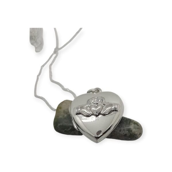 Claddagh Locket Necklace - Sterling Silver - Baby & Christening Gifts