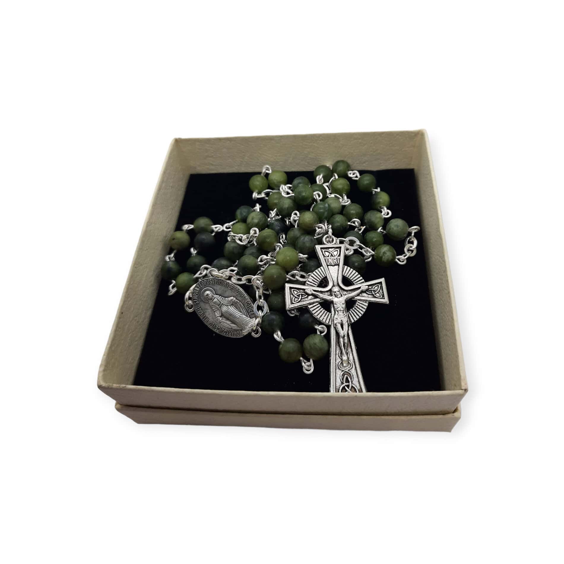 Connemara Marble Rosary Beads – 6mm - Made in Galway - Accessories