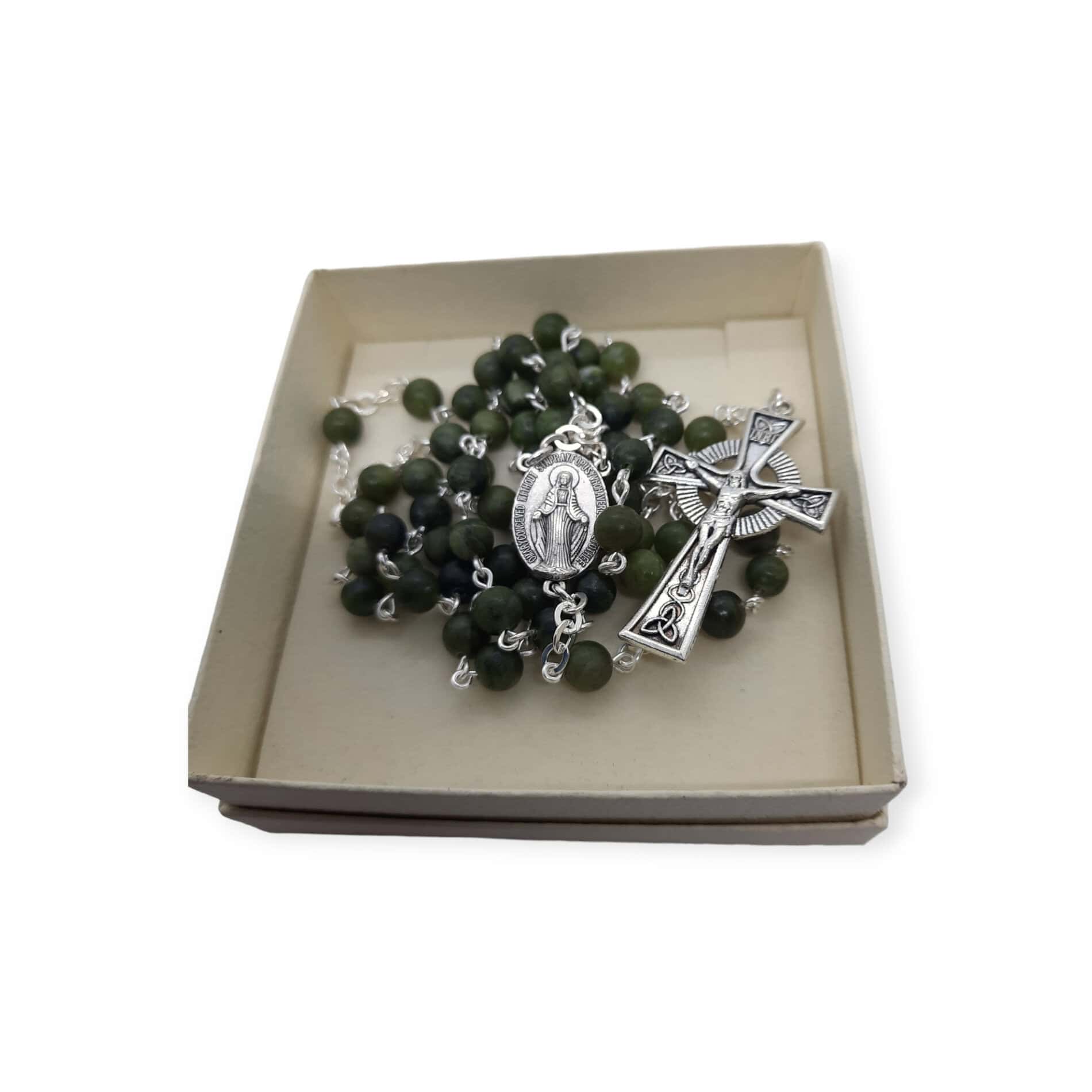 Connemara Marble Rosary Beads – 6mm - Made in Galway - Accessories - Image 5