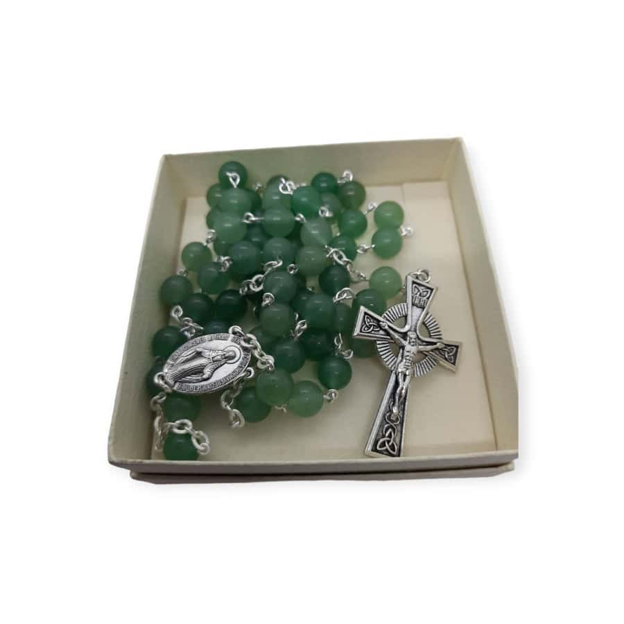 Aventurine Rosary Beads – 8mm - Made in Galway - Accessories - Image 3