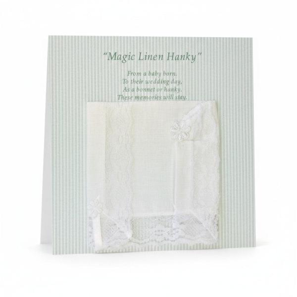 Irish Linen Wedding Handkerchief – “The Magic Linen Hanky” - Baby & Christening Gifts
