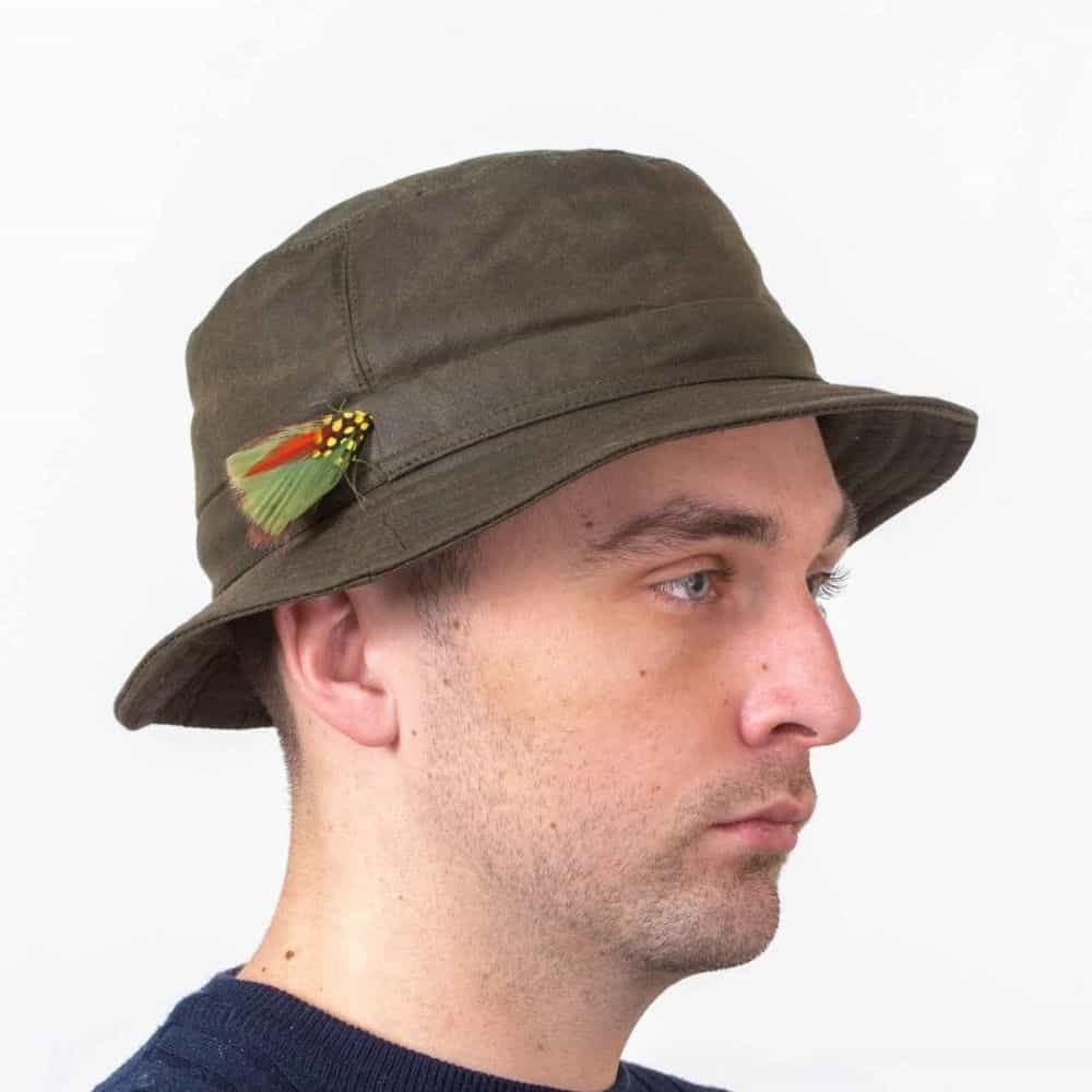Bilberry Waxed Cotton Hat – Olive Green - Hats | Caps | Clothing