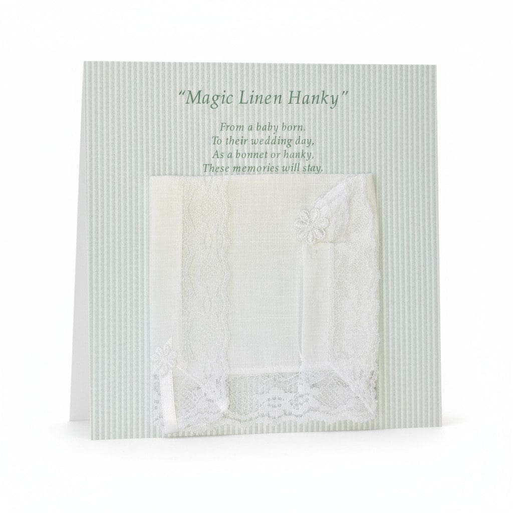 Irish Linen Wedding Handkerchief – “The Magic Linen Hanky” - Baby & Christening Gifts