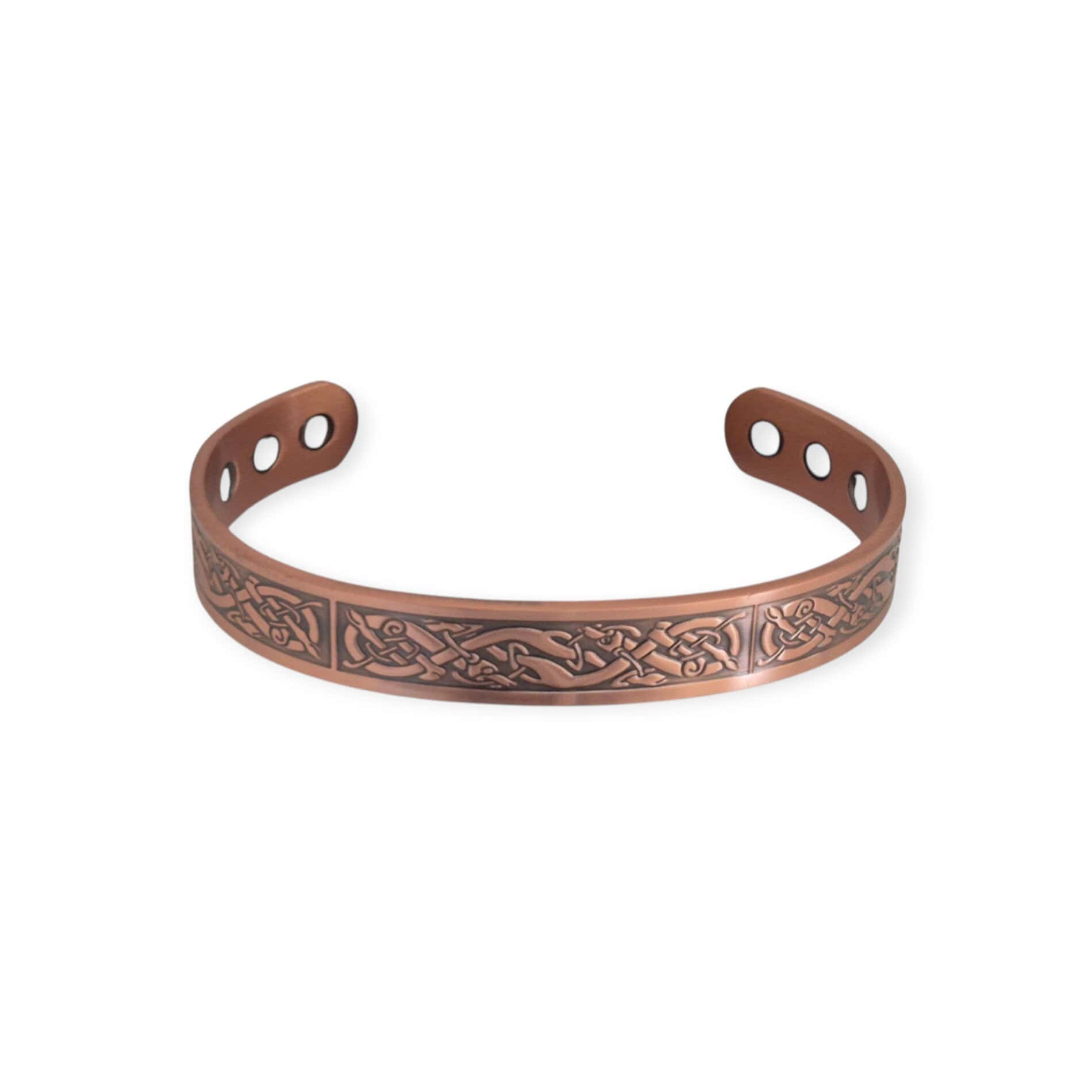 Copper Magnetic Bangle with Healing Magnets - Book of Kells - Irish Gifts - Image 3