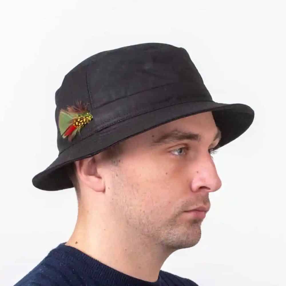 Bilberry Waxed Cotton Hat – Black - Hats | Caps | Clothing