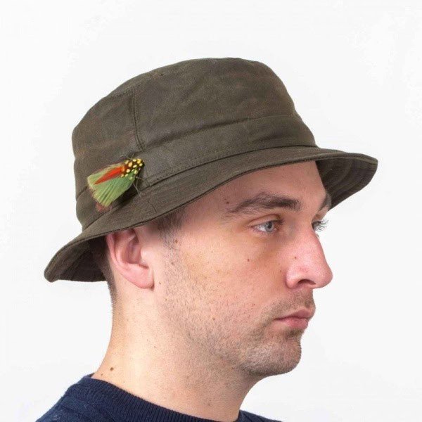 Bilberry Waxed Cotton Hat – Olive Green - Hats | Caps | Clothing