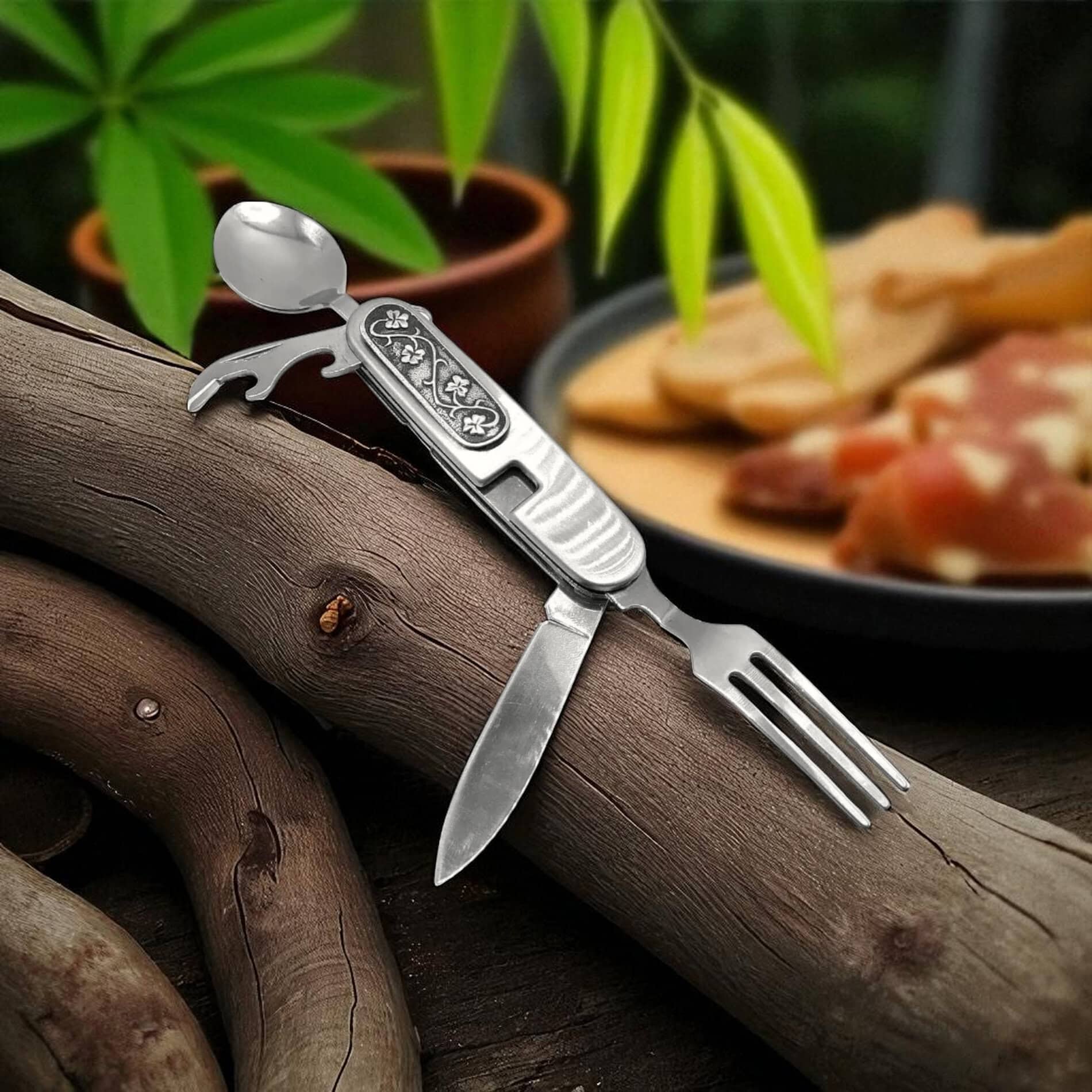 Shamrock Camping Tool – Handmade by Mullingar Pewter - Irish Bar/Guinness