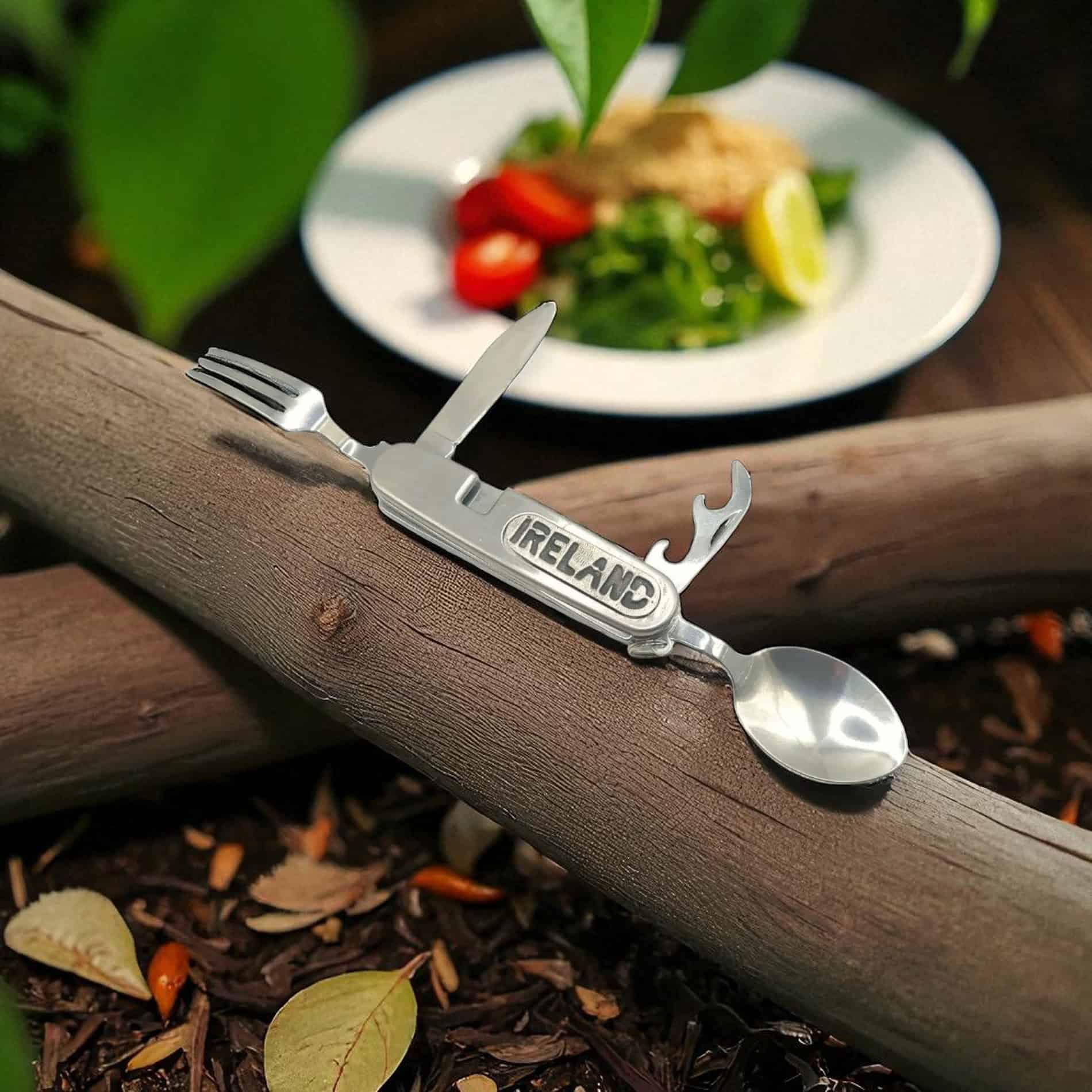 Ireland Camping Cutlery Tool – Made by Mullingar Pewter - Irish Bar/Guinness