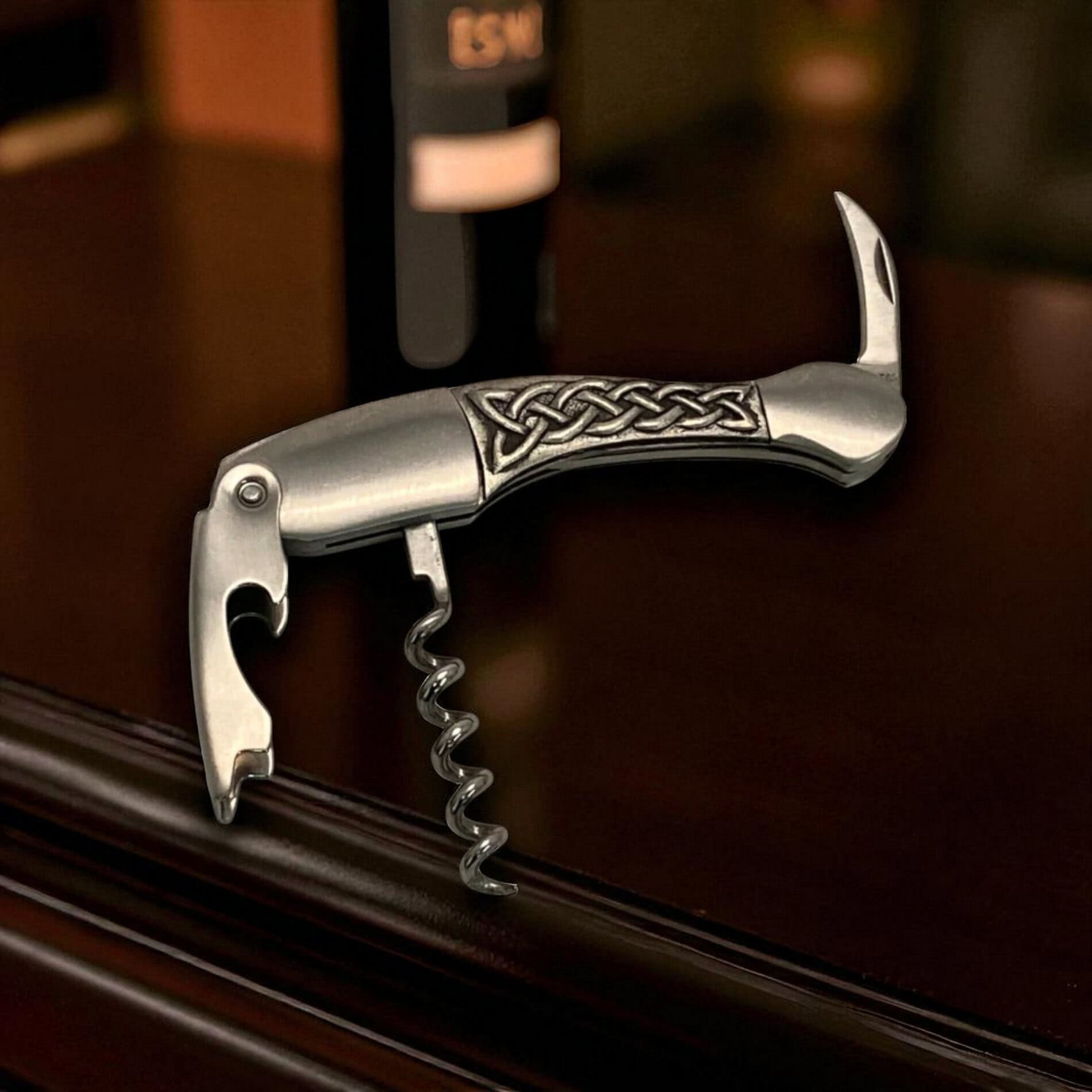 Celtic Knot Waiter’s Corkscrew – Heavyweight Irish Wine Opener - Accessories