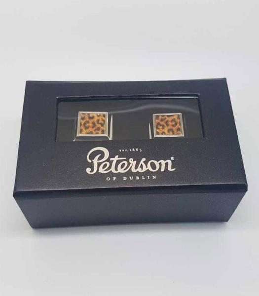 Briar Wood Effect Cufflinks – Peterson’s Collectable - Irish Gifts - Image 1