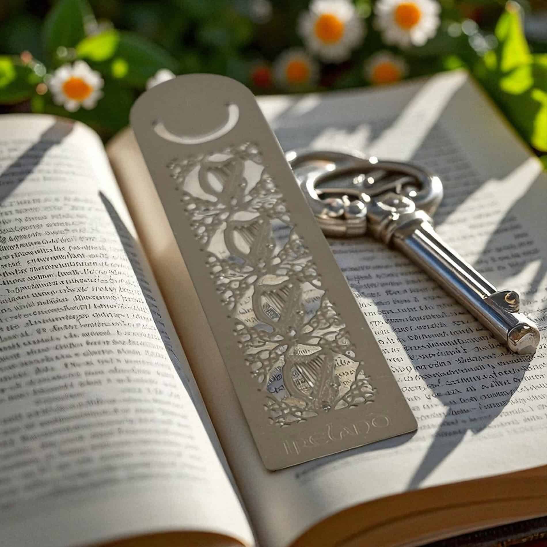 Irish Metal Bookmark with a Harp Design - Irish Gifts