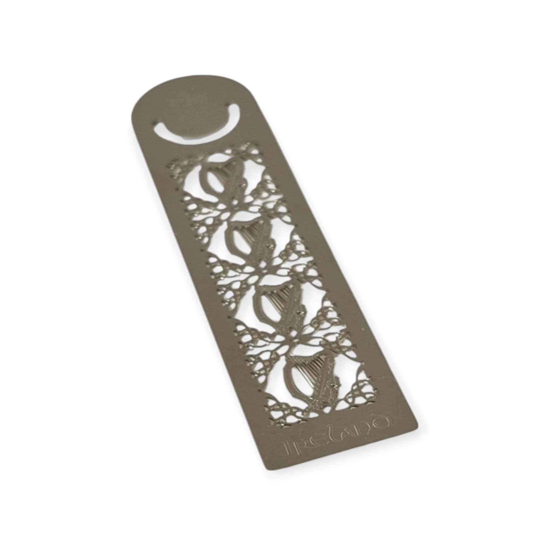 Irish Metal Bookmark with a Harp Design - Irish Gifts - Image 1