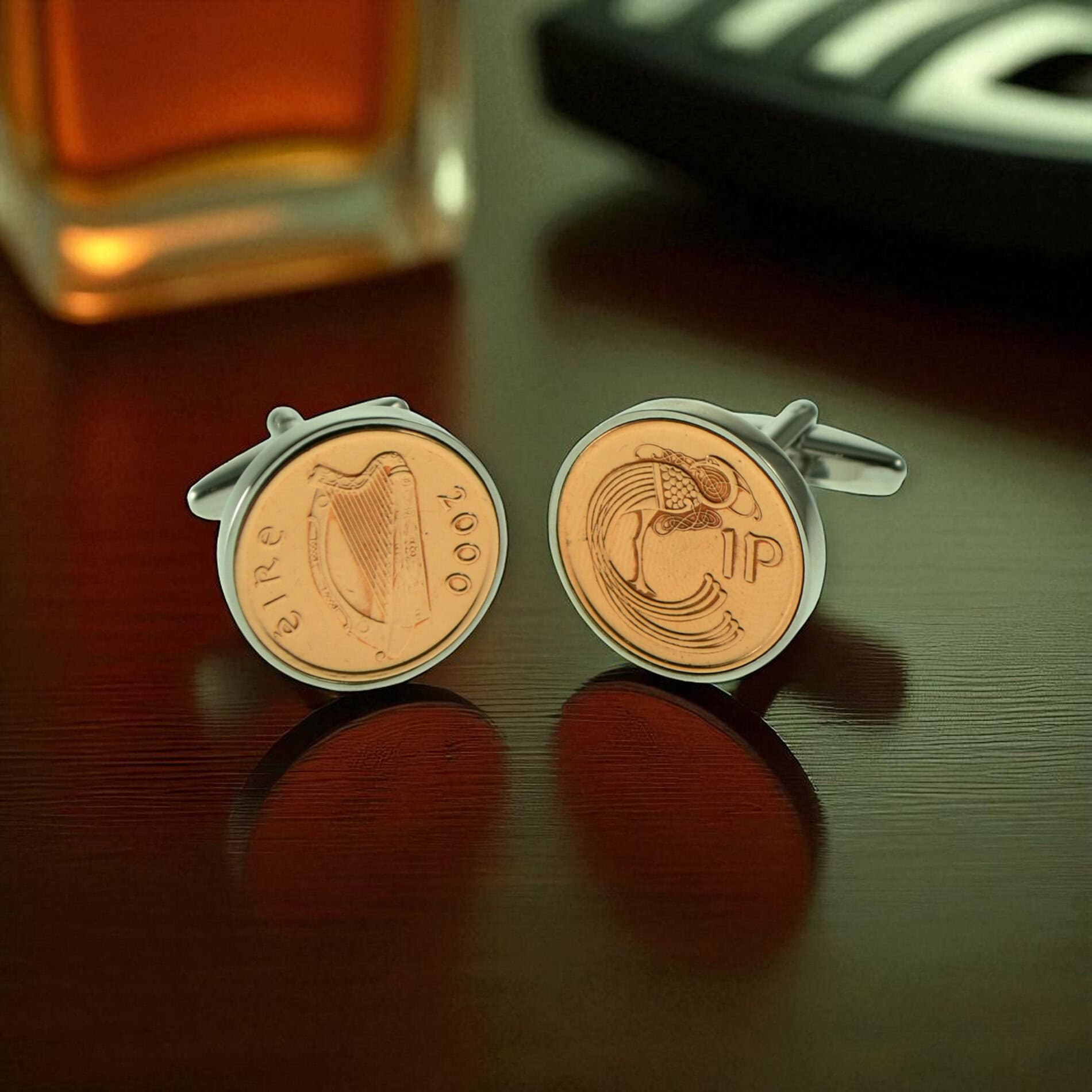 Irish Lucky Penny Cufflinks – Real Coin Heritage Gift - Irish Gifts