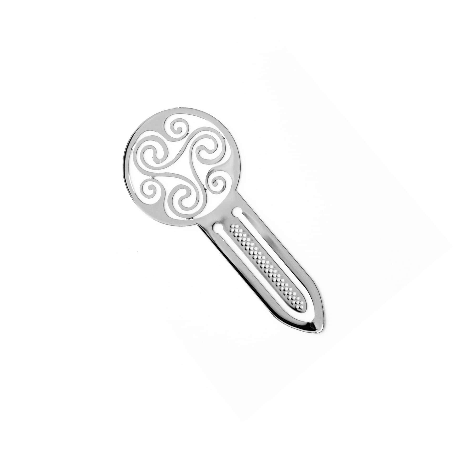 Irish Metal Bookmark – Celtic Spirals Triskel Design - Irish Gifts - Image 1