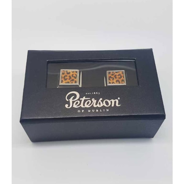 Briar Wood Effect Cufflinks – Peterson’s Collectable - Irish Gifts - Image 1