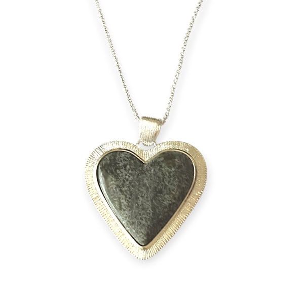 Connemara Marble Silver Plated Pendant - Shamrock - Connemara Marble