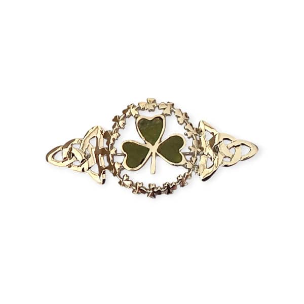 Connemara Marble Sterling Silver Brooch - Irish Made - Connemara Marble