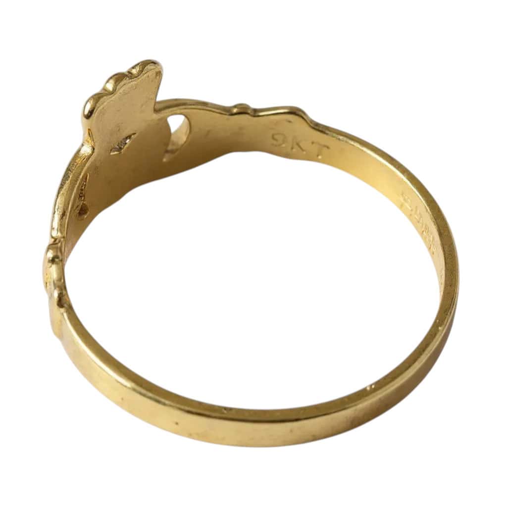 9ct Gold Claddagh Ring – Medium Weight - Irish Jewellery - Image 6