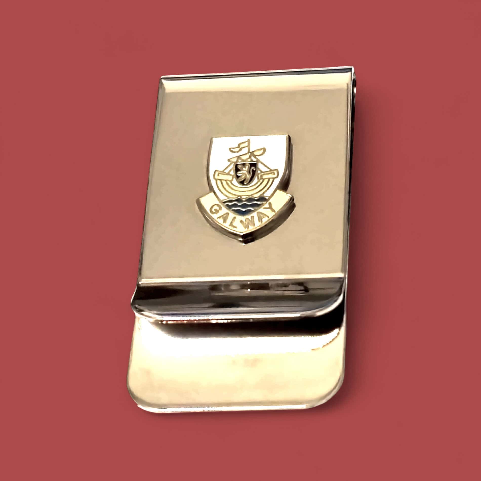 Galway Crest Money Clip – Silver Tone - Irish Gifts