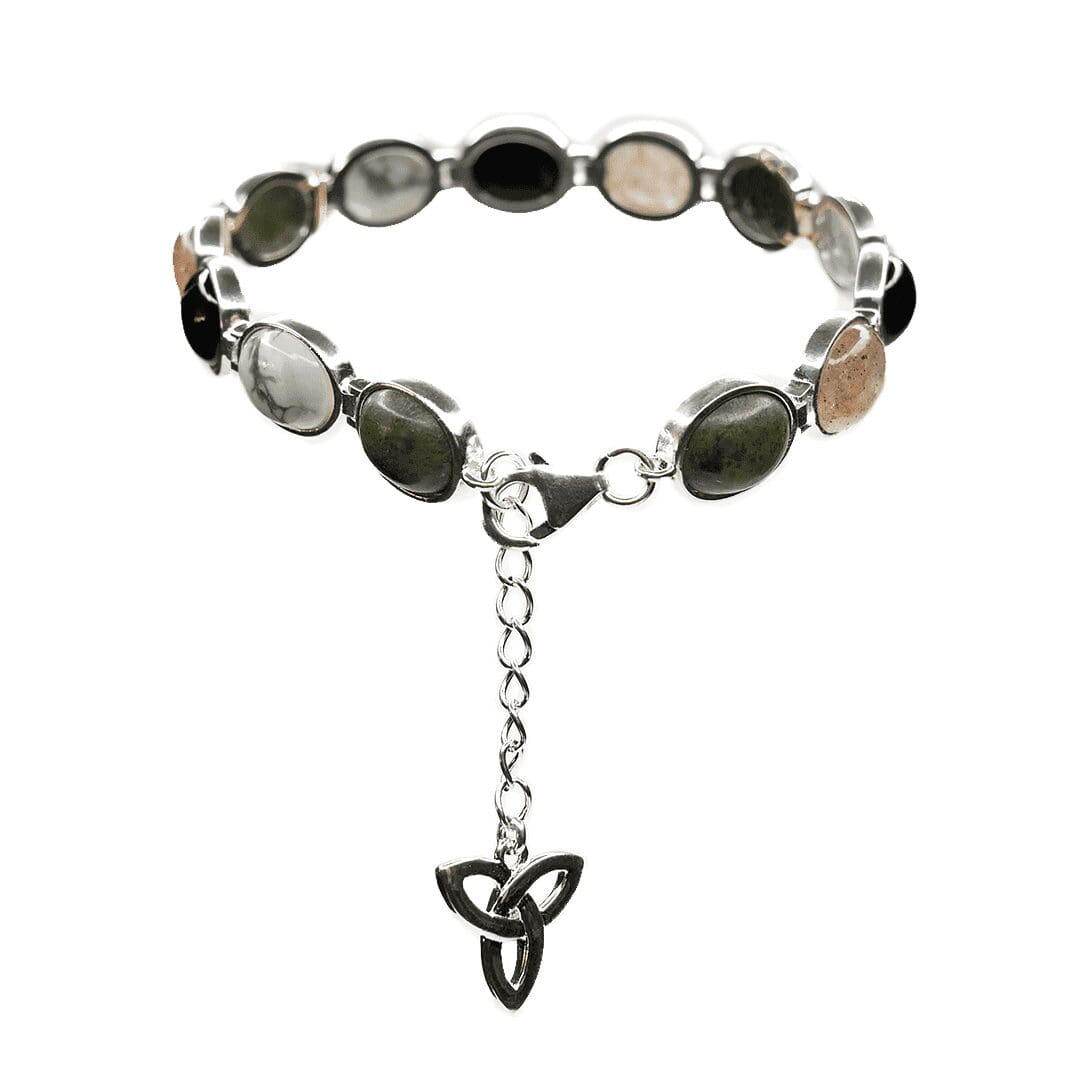Sterling Silver Irish Marble Bracelet – The Four Provinces of Ireland - Connemara Marble - Image 2