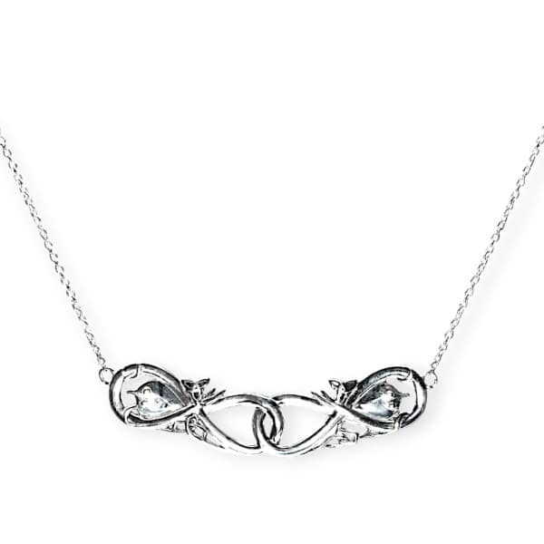Silver Book of Kells Necklet with Celtic Birds - Irish Birthday Gifts