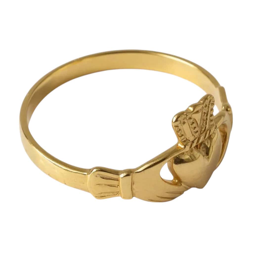 9ct Gold Claddagh Ring – Medium Weight - Irish Jewellery - Image 4