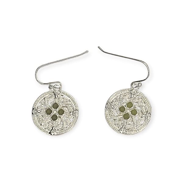 Connemara Marble Silver Plated Drop Earrings - Connemara Marble