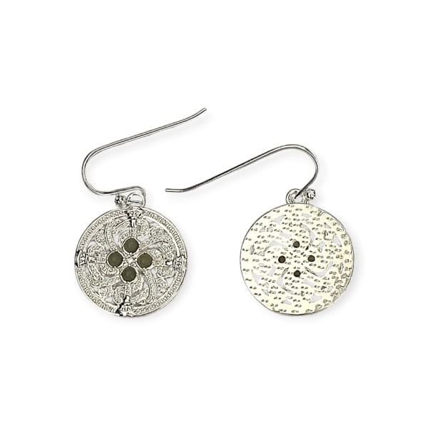 Connemara Marble Silver Plated Drop Earrings - Connemara Marble - Image 1