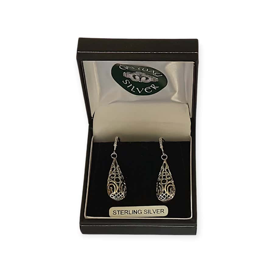 Connemara Marble Silver Drop Earrings - Connemara Marble - Image 5