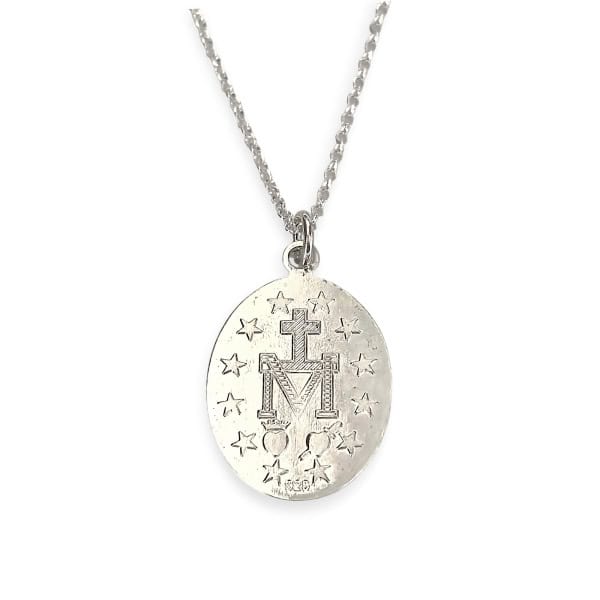 Silver Miraculous Medal Necklace – Catholic Medal - Irish Gifts - Image 1