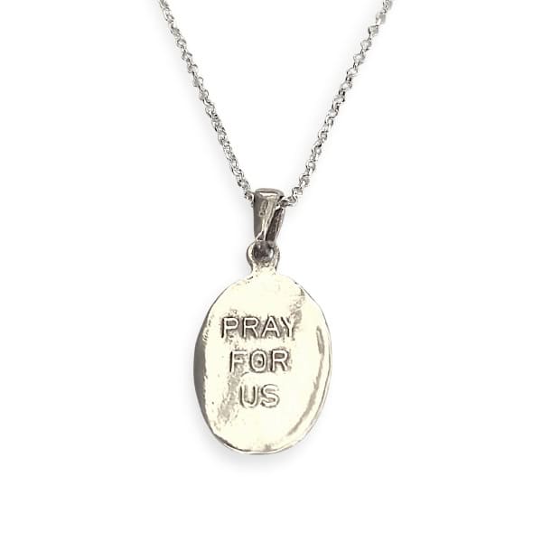Padre Pio Sterling Silver Medal Necklace – Catholic Devotional Jewelry - Irish Gifts - Image 1