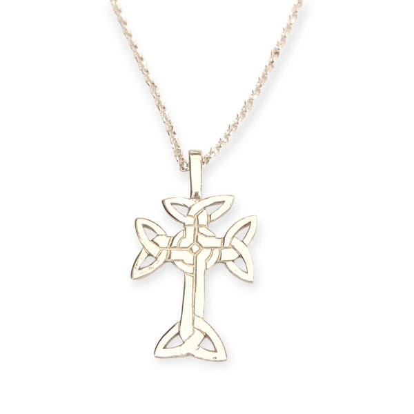 Sterling Silver Trinity Knot Cross - Irish Gifts