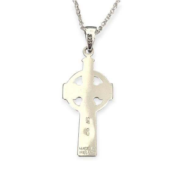 Sterling Silver Celtic Cross Made in Ireland - Irish Gifts - Image 1